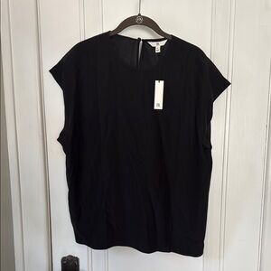 Banana Republic Black Boxy Sleeveless Blouse